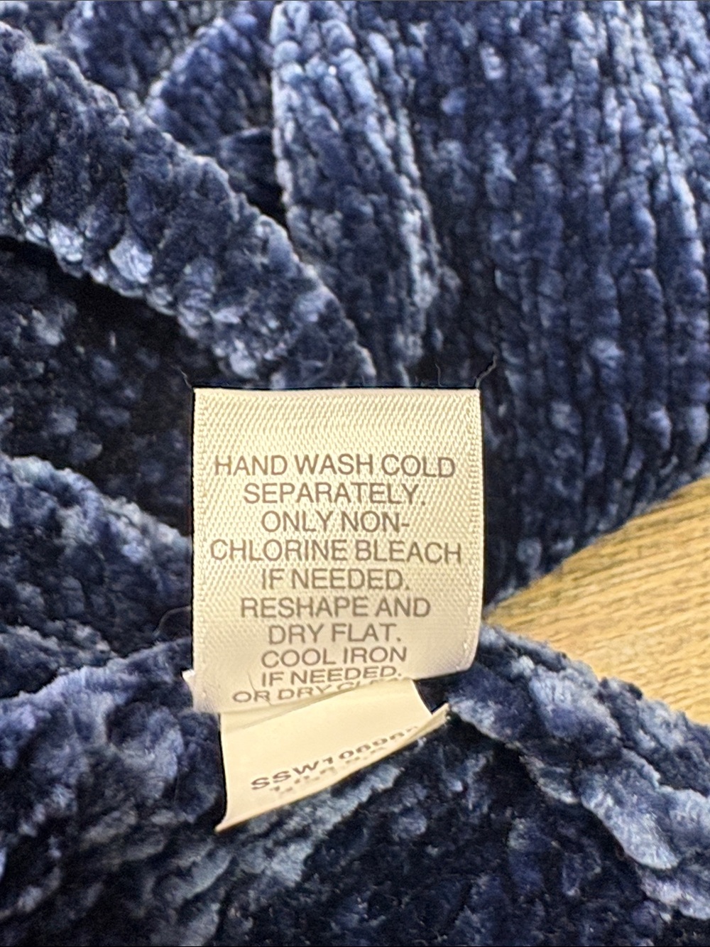 J. Jill Chenille Navy Blue Sweater & Matching Neck Roll Petite Large LP - Picture 7 of 9